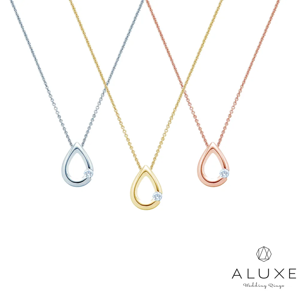ALUXE 亞立詩 18K金 小小星辰 水滴型 鑽石項鍊+手鍊組 歷史價格詳細信息