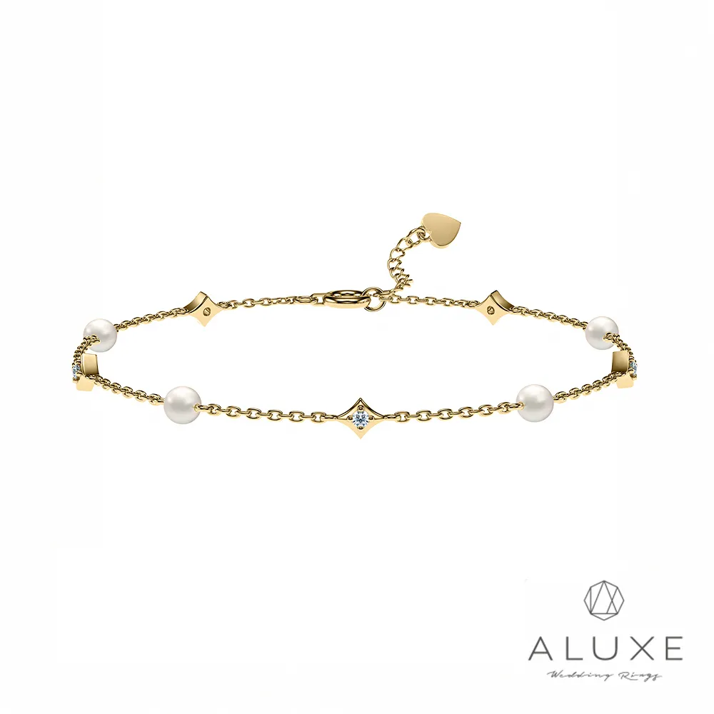 ALUXE 亞立詩 天然淡水珍珠 10K金 珍珠雙鑽項鍊 珍愛系列 Be charming NN0222 歷史價格詳細信息