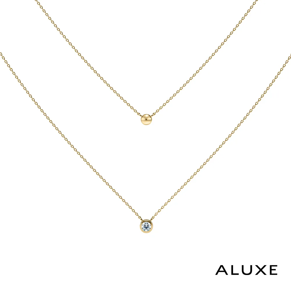 A-LUXE 亞立詩 10K金 E/VS1 鑽石金球 雙鍊項鍊 珍愛系列 Be Myself 歷史價格詳細信息