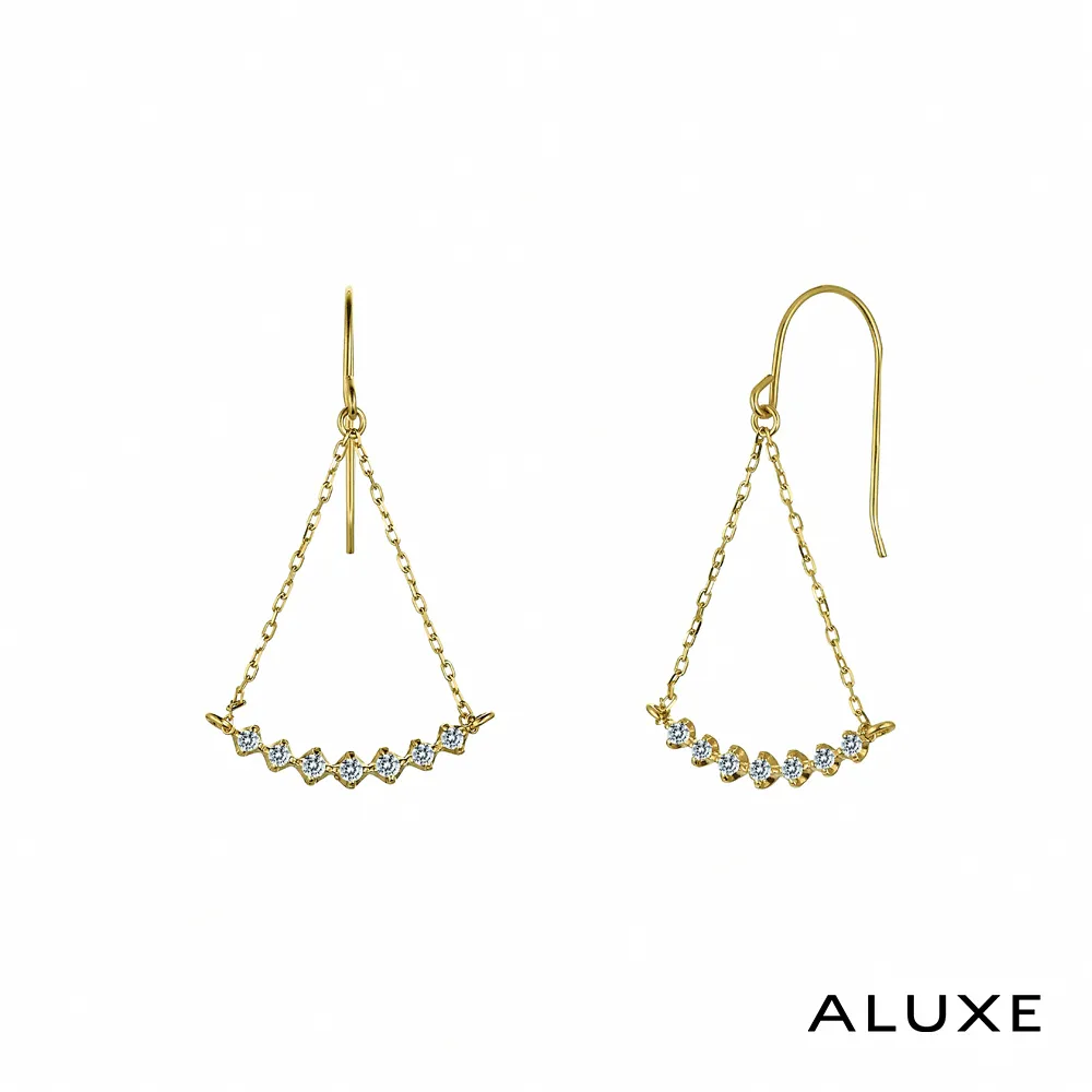 【ALUXE 亞立詩】10K金 鑽石耳環 單鑽 愛完美系列 星光 EE0209 歷史價格詳細信息