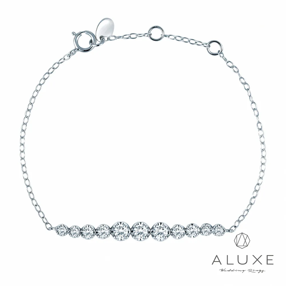 【ALUXE 亞立詩】18K金 K金手鍊 花花世界 白金 BR0146 歷史價格詳細信息