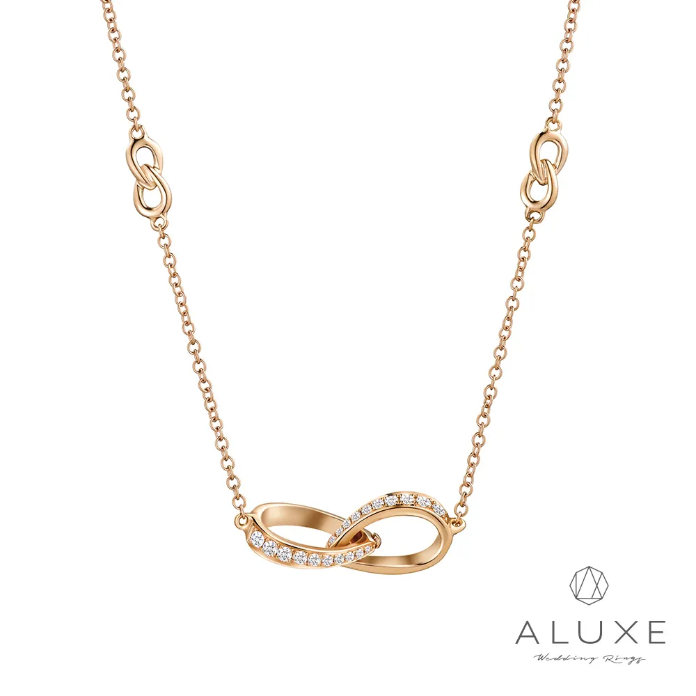 A-LUXE 亞立詩 Embrace 18K金 雙色美鑽項鍊 歷史價格詳細信息