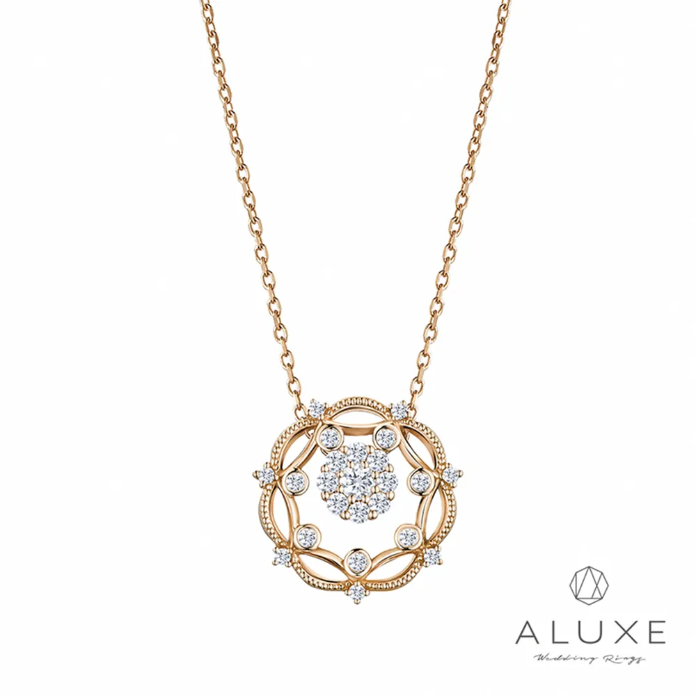 A-LUXE 亞立詩 Embrace 18K金 雙色美鑽項鍊 歷史價格詳細信息