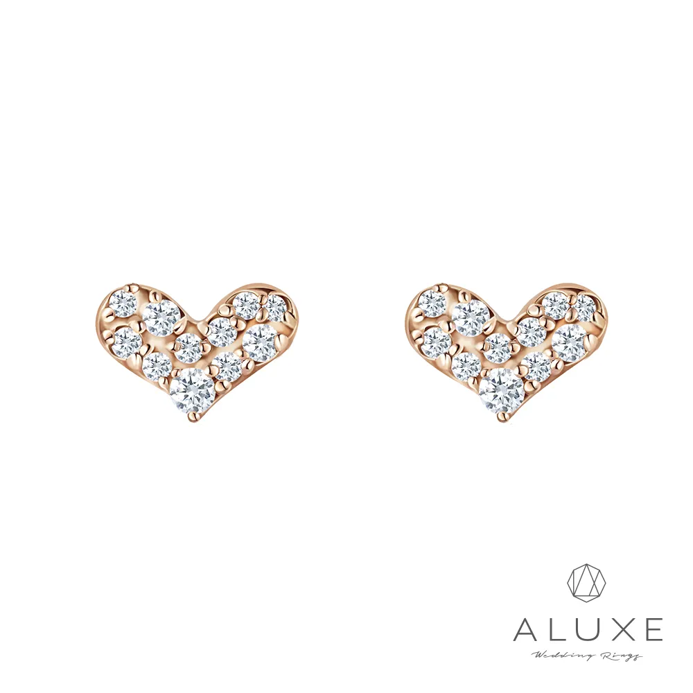 A-LUXE 亞立詩 Shine系列 10K金 簍空愛心鑽石耳環 EE0117 歷史價格詳細信息