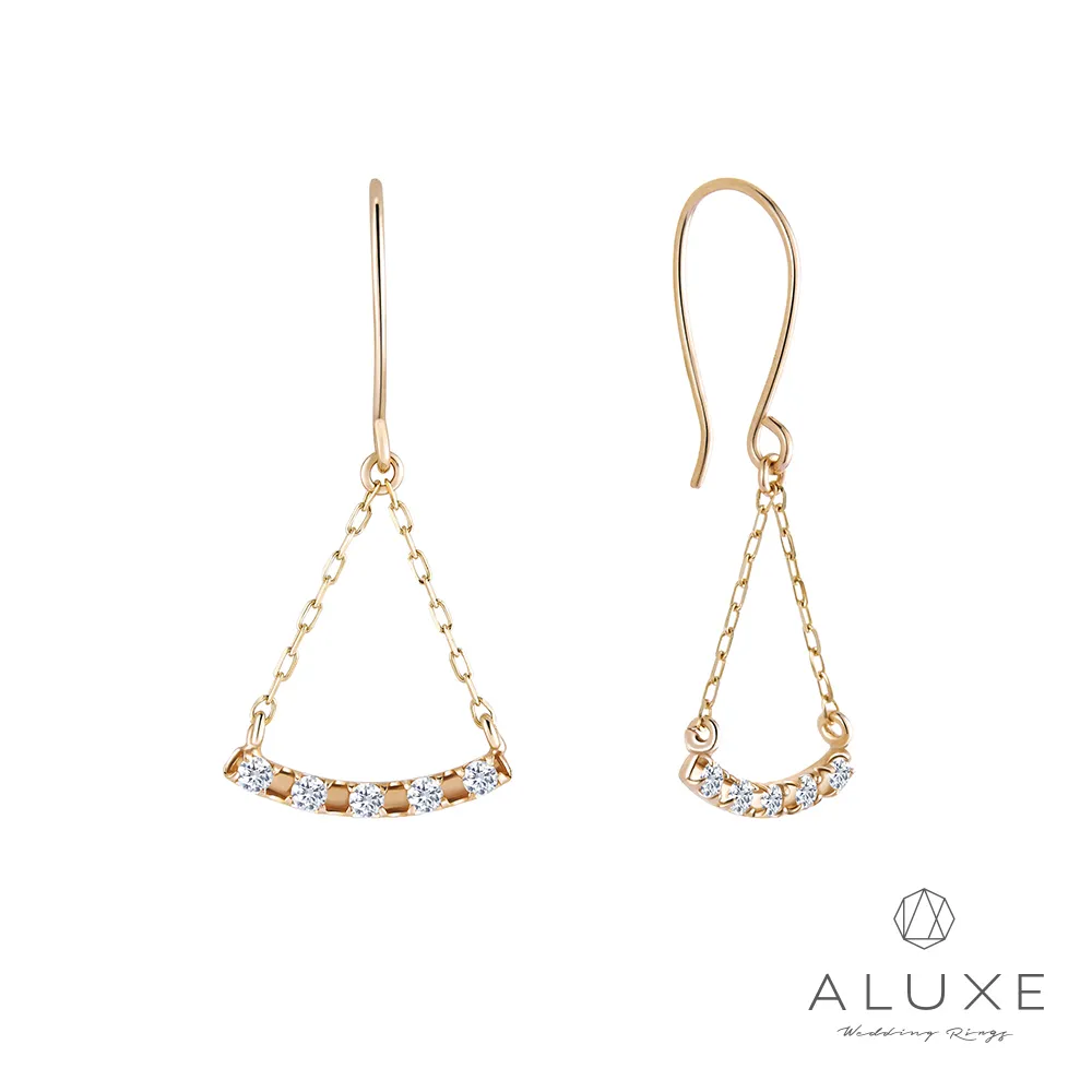 A-LUXE 亞立詩 Shine系列 10K金 簍空愛心鑽石耳環 EE0117 歷史價格詳細信息