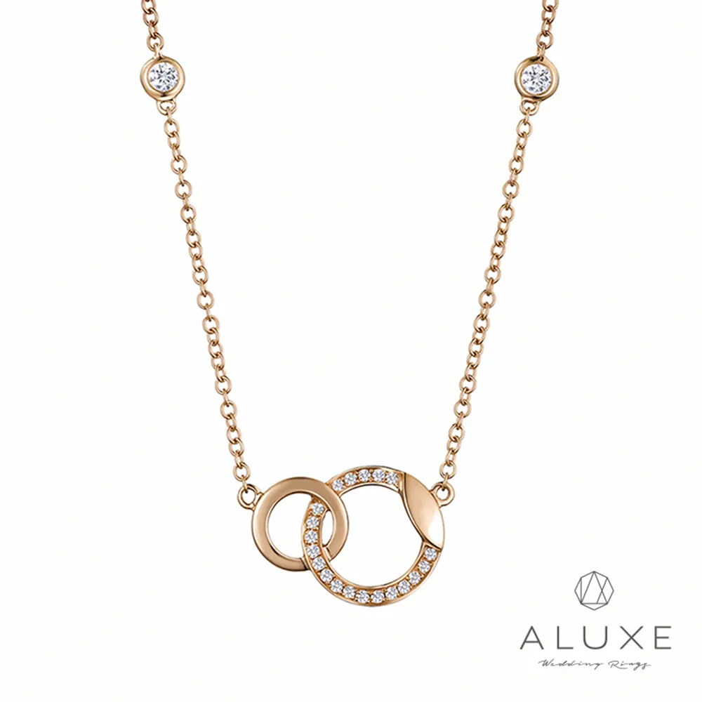 A-LUXE 亞立詩 Embrace 18K金 雙色美鑽項鍊 歷史價格詳細信息