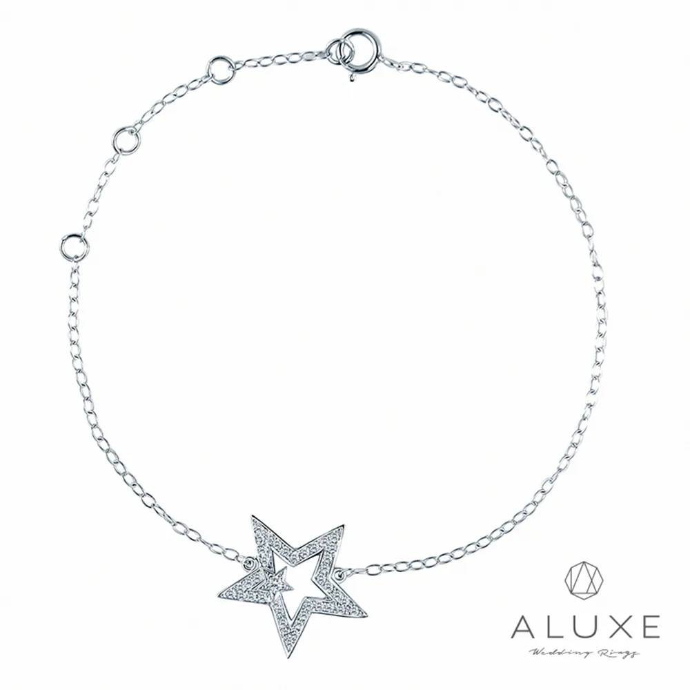 【ALUXE亞立詩】18K金 鑽石手鍊 瑰麗星芒 星形 BR0120 歷史價格詳細信息