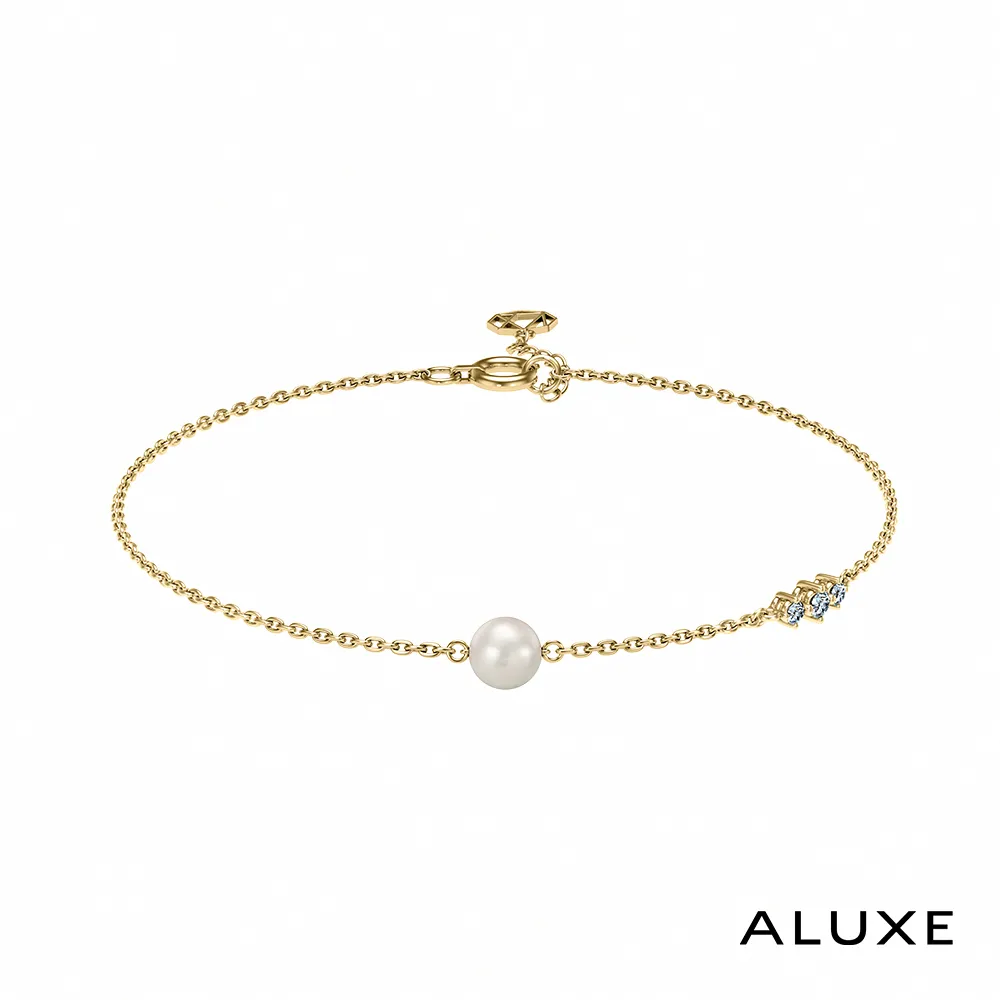 ALUXE 亞立詩 天然淡水珍珠 10K金 珍珠雙鑽項鍊 珍愛系列 Be charming NN0222 歷史價格詳細信息