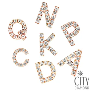 City Diamond引雅 (A-Z字母) 14K白K金鑽石耳環(單邊) 廠商直送 現貨 歷史價格詳細信息