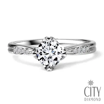 City Diamond 引雅『幸福星河』1克拉華麗求婚鑽戒_DR3804 歷史價格詳細信息