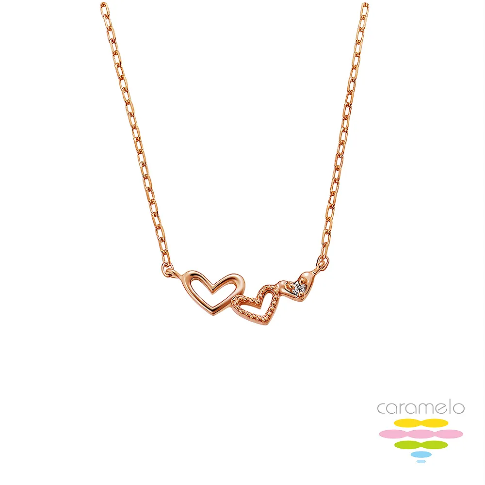 彩糖鑽工坊 小確幸系列愛心粉紅剛玉玫瑰金項鍊 CL-PD164 歷史價格詳細信息