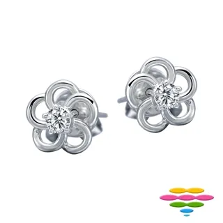 花朵彩鑽耳環_T-065 歷史價格詳細信息