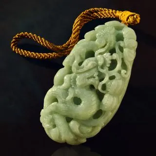 晉佳珠寶 Gemdealler Jewellery 天然緬甸A貨翡翠 生動精雕瑞獸麒麟送福 歷史價格詳細信息