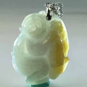 【在】天然冰黃飄綠特色翡翠蓮花珠 和田玉 玉石 文玩 -3831 歷史價格詳細信息