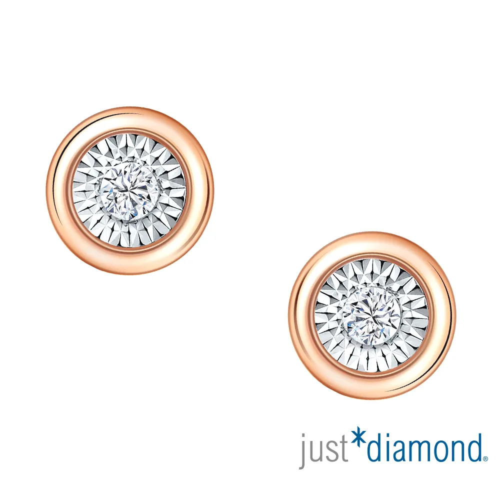 【Just Diamond】簡約光華 18K玫瑰金耳環(網路限定) 歷史價格詳細信息