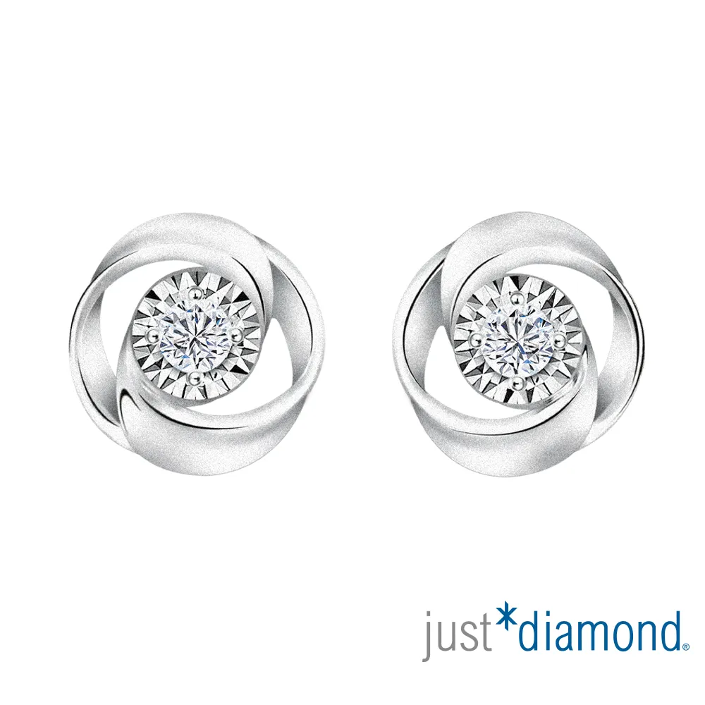 【Just Diamond】Dreamy系列18K白金鑽石耳環 (簡約) 歷史價格詳細信息