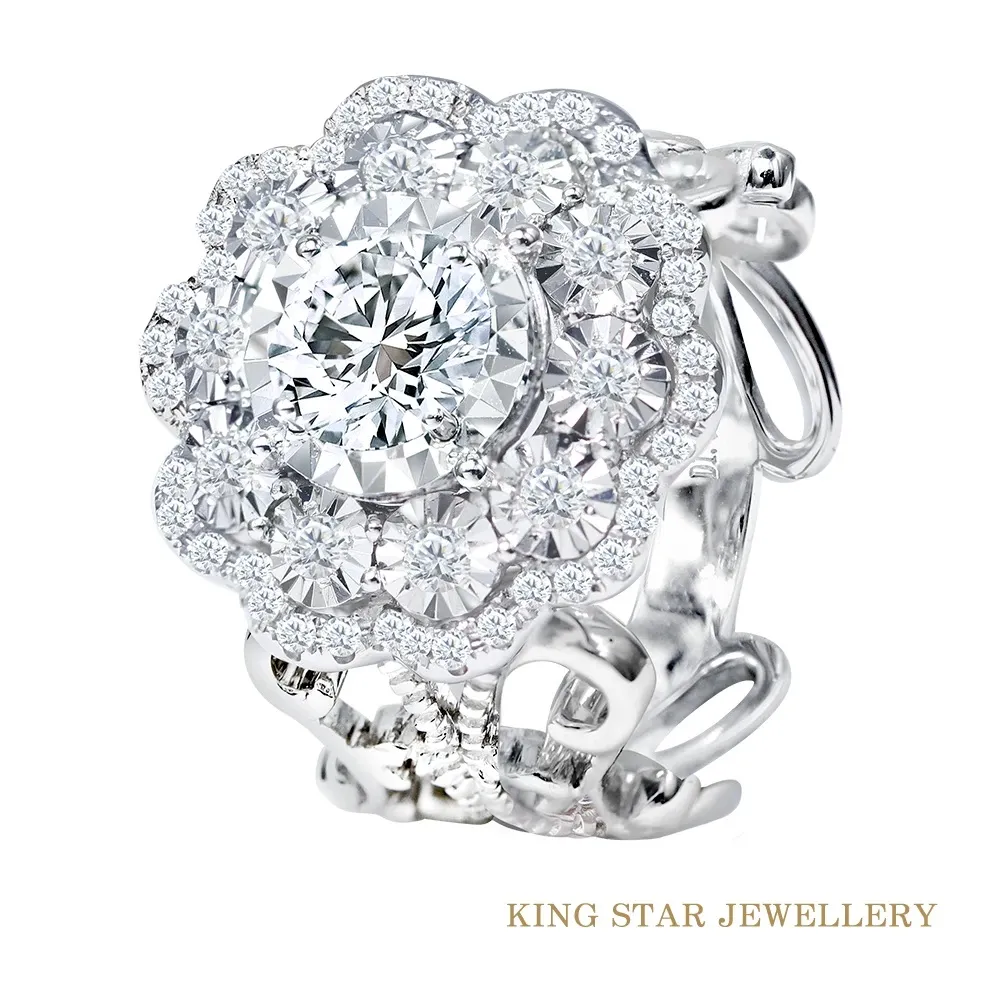 King Star 穩鑽豹18K金戒指(搭配沙弗萊石) 歷史價格詳細信息