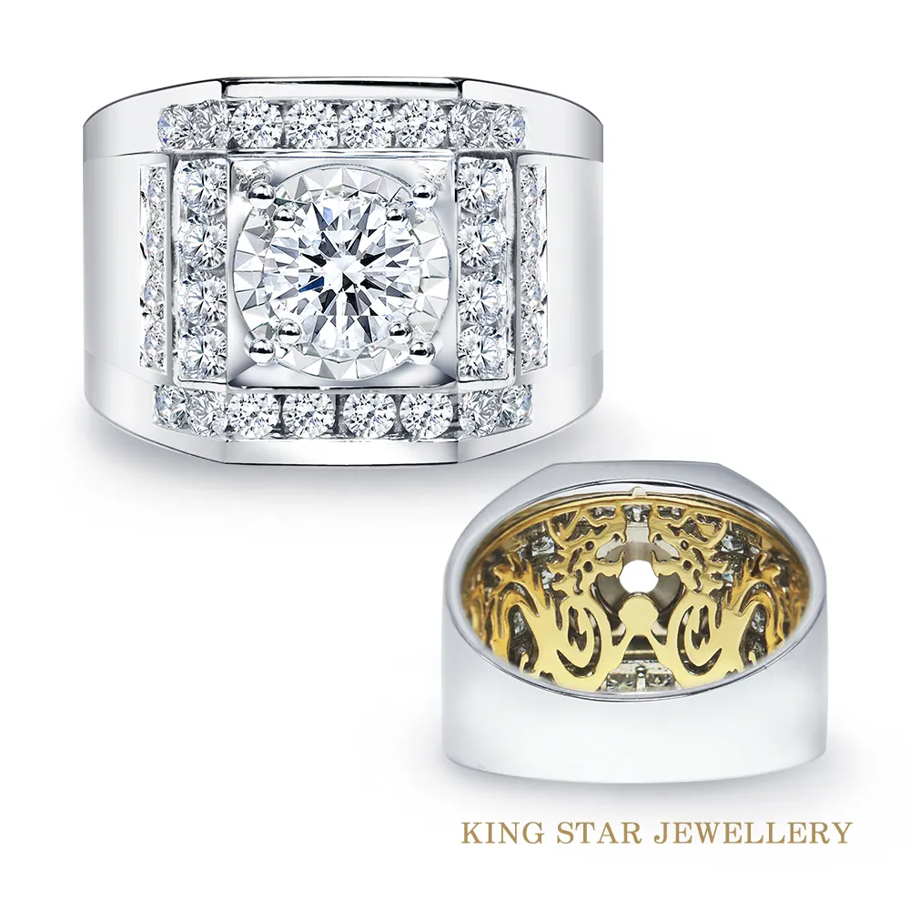 King Star 穩鑽豹18K金戒指(搭配沙弗萊石) 歷史價格詳細信息