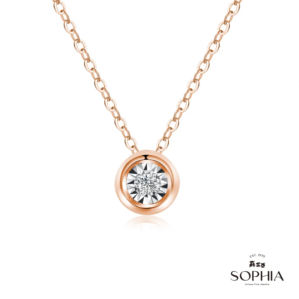 SOPHIA 蘇菲亞珠寶 - 永恆之戀 18K玫瑰金 鑽石項鍊 歷史價格詳細信息