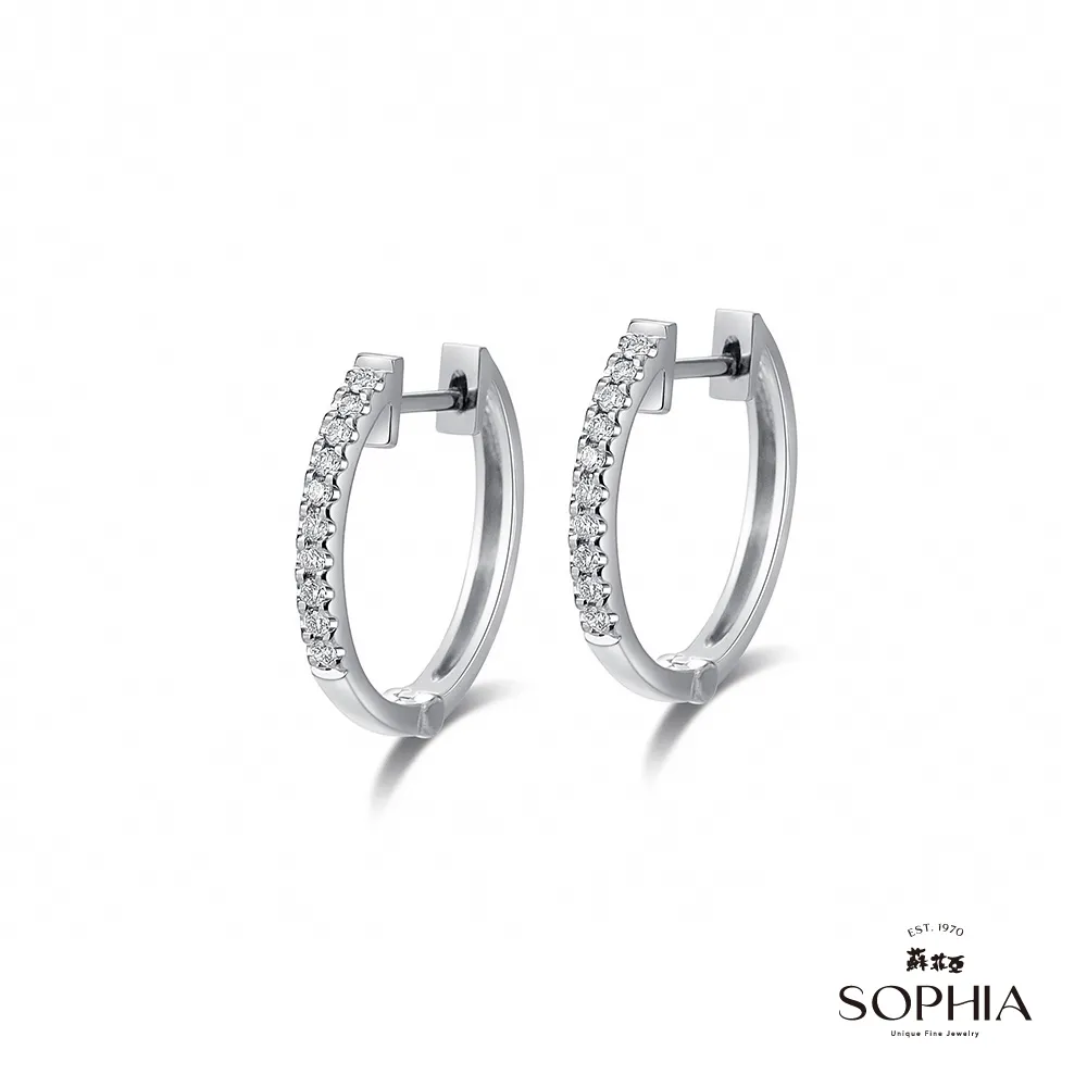 SOPHIA 蘇菲亞珠寶 - 圍繞 14K玫瑰金 鑽石耳環 歷史價格詳細信息