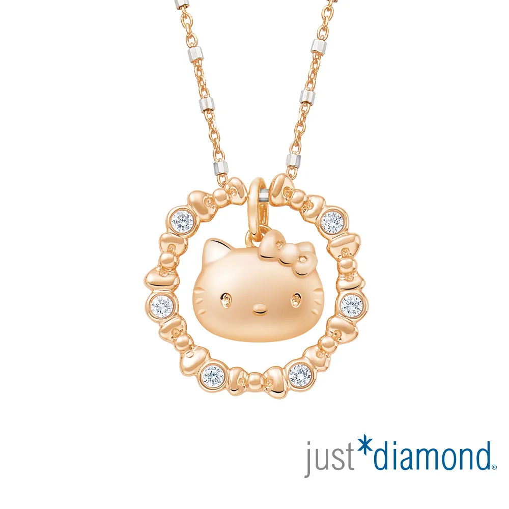 【Just Diamond】Hello Kitty甜蜜寶貝 18K玫瑰金藍寶石項鍊 歷史價格詳細信息