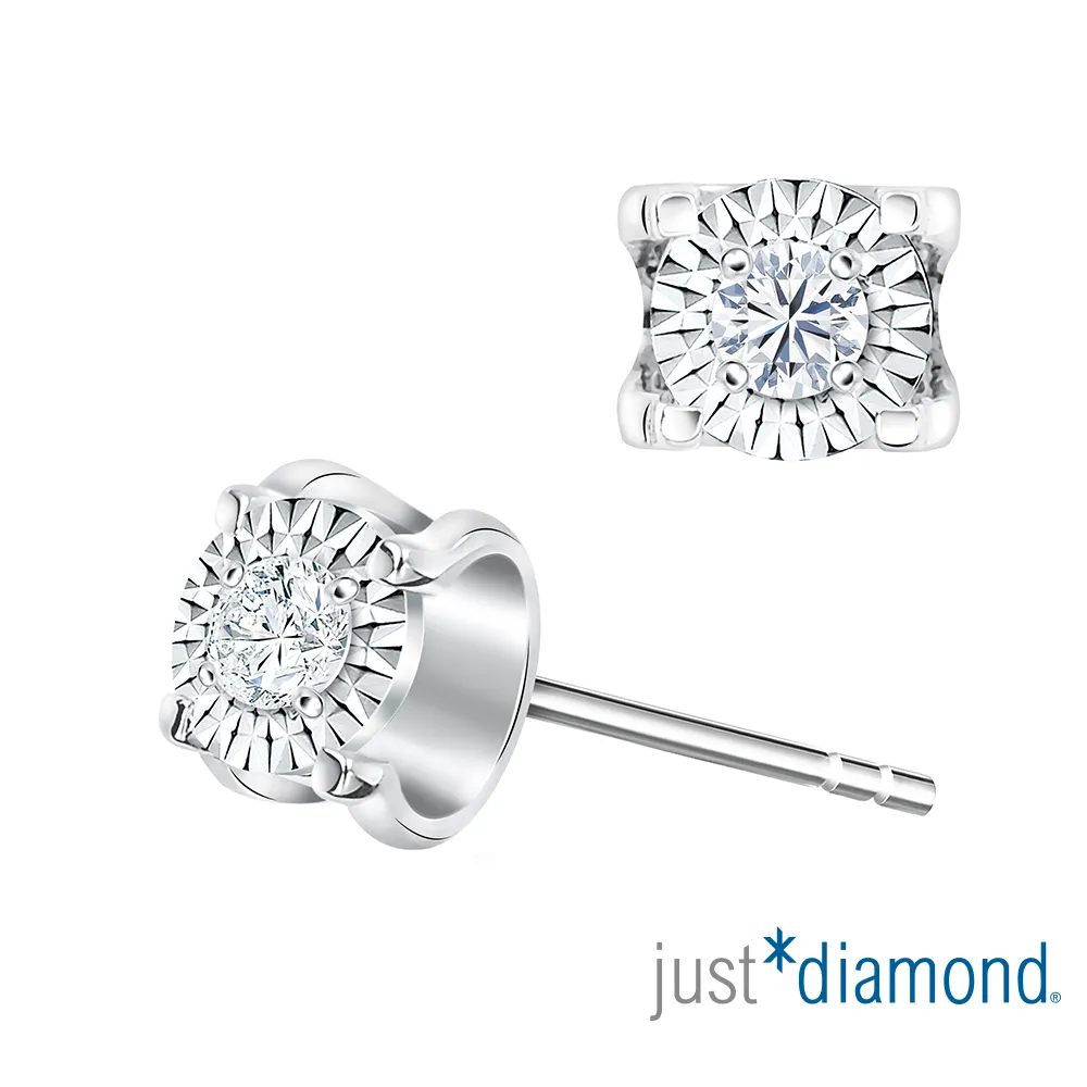 【Just Diamond】Dreamy系列18K白金鑽石耳環 (簡約) 歷史價格詳細信息