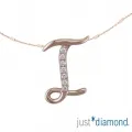 【Just Diamond】Love Letter系列 18K玫瑰金 鑽石墜子-O 歷史價格詳細信息