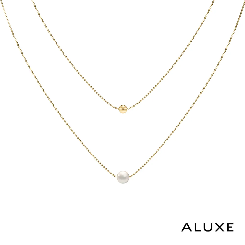 A-LUXE 亞立詩 10K金 金球 雙鍊項鍊 珍愛系列 Be True 歷史價格詳細信息