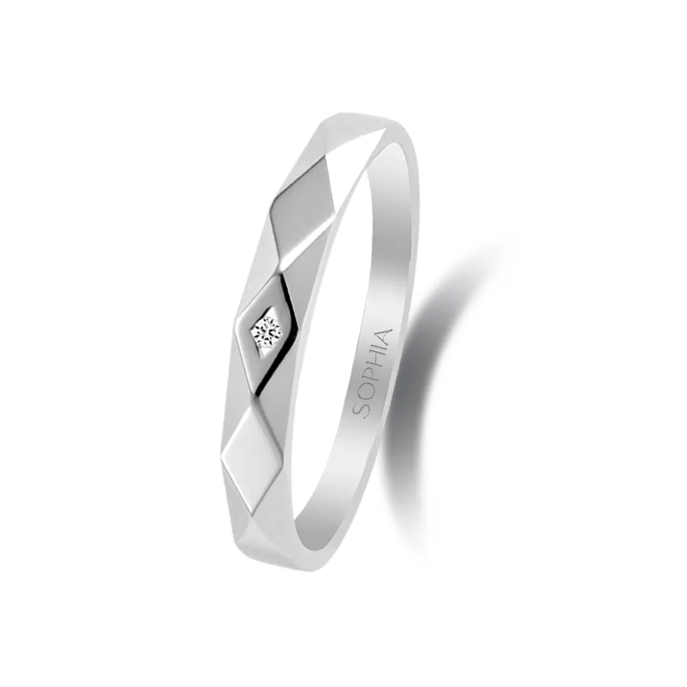 SOPHIA 蘇菲亞珠寶 - 摩登時代系列一 14K白金 鑽石對戒 歷史價格詳細信息