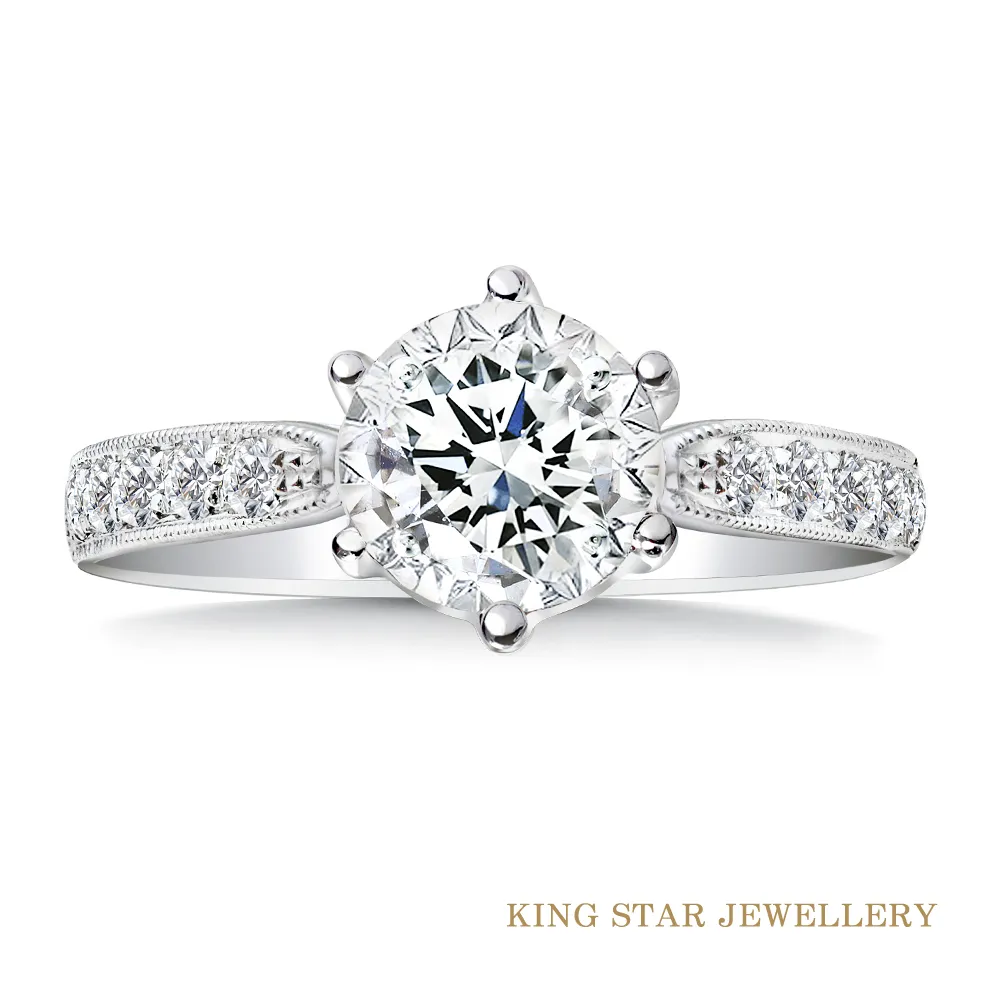 King Star GIA D IF 無螢光 30分鑽石18K金城堡戒指(國際認證鑽石) 歷史價格詳細信息