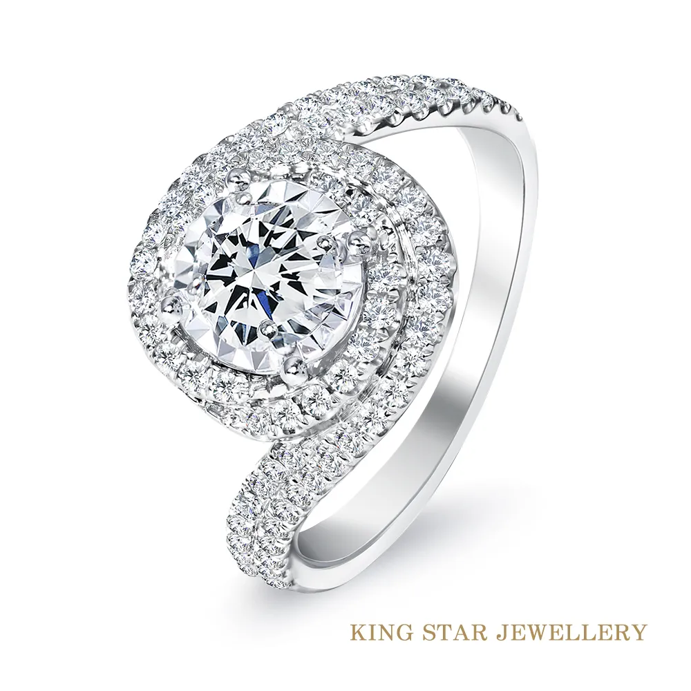 King Star 50分 最白D color 18K金 天然鑽石 愛戀雙色鑽戒(兩克拉視覺效果) 歷史價格詳細信息