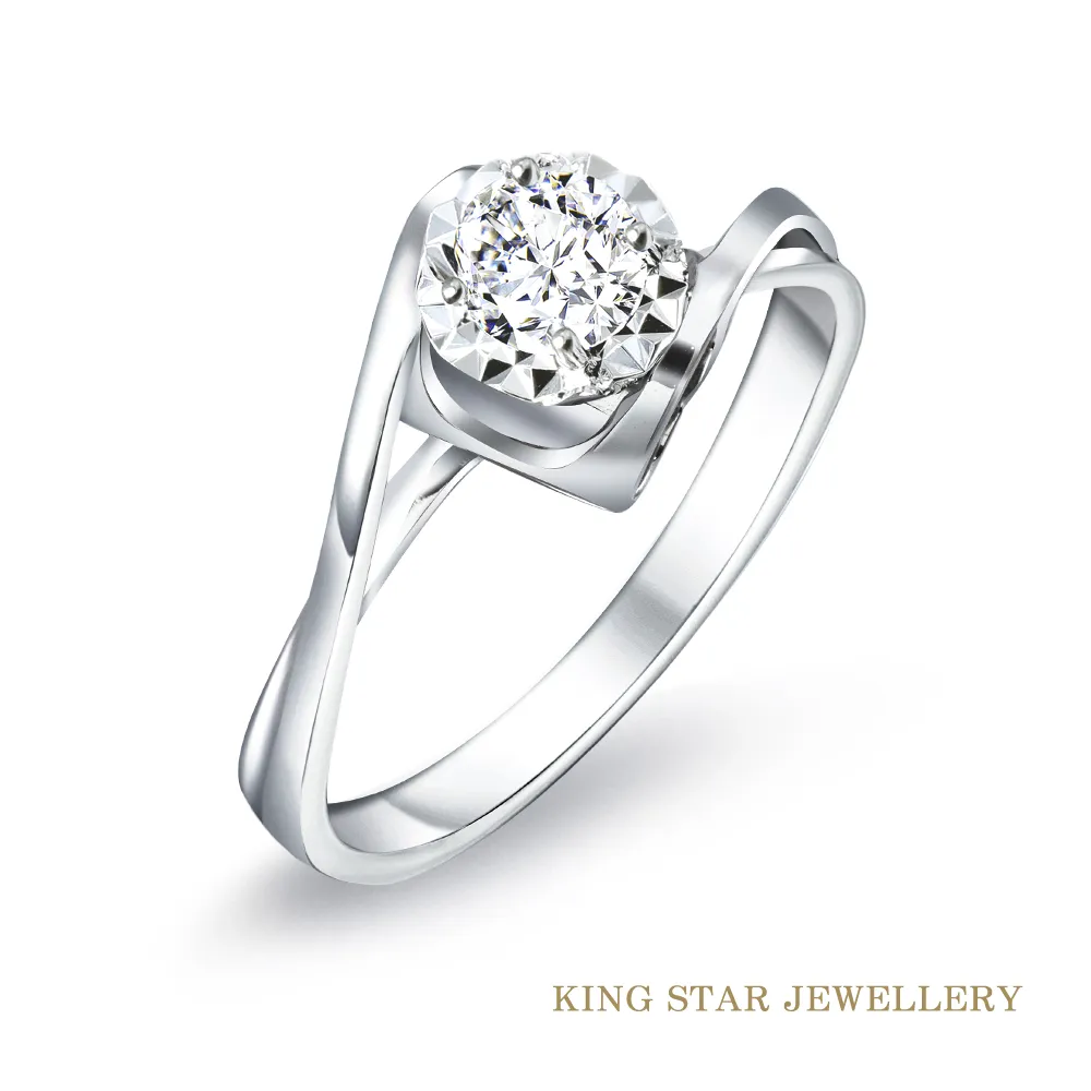 King Star 30分臻品18K金黃彩鑽戒(一克拉視覺效果) 歷史價格詳細信息