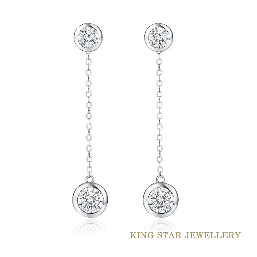 King Star 泡泡18K玫瑰金鑽石耳環(總視覺效果40分) 歷史價格詳細信息