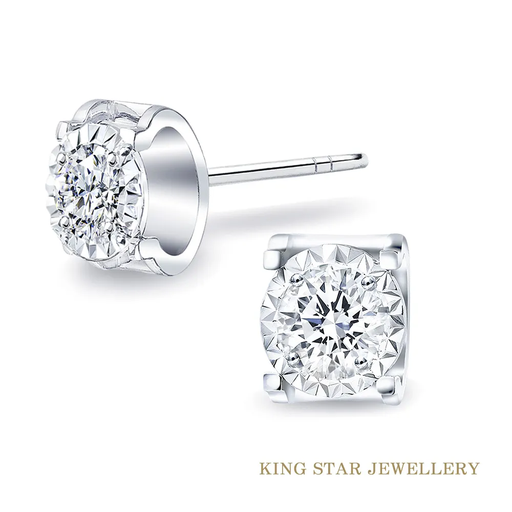 King Star 60分永恆鑽石耳環(最白D color /3 Excellent極優 八心八箭) 歷史價格詳細信息