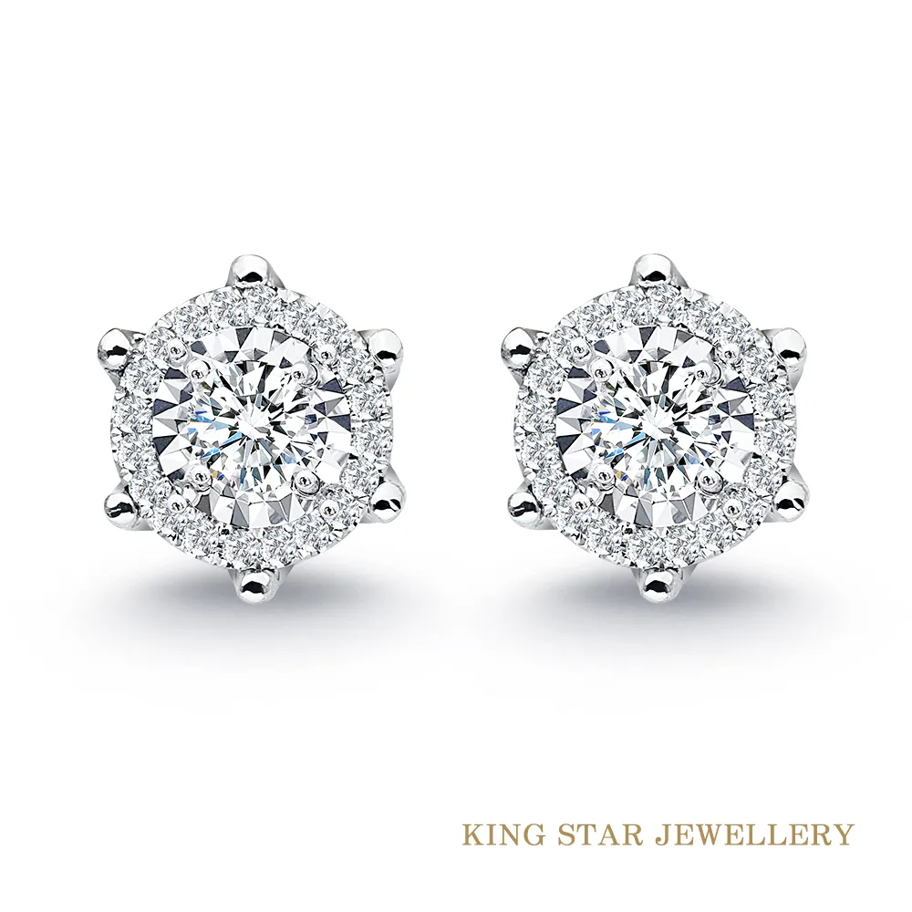 King Star 60分永恆鑽石耳環(最白D color /3 Excellent極優 八心八箭) 歷史價格詳細信息