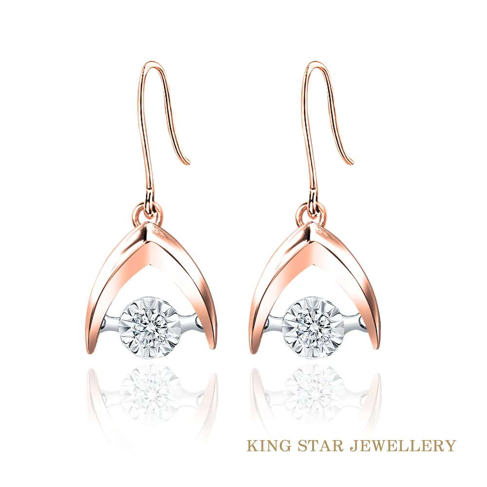 King Star 18K玫瑰金鑽石靈動鑽墜-6款任選(單顆美鑽擁有20分視覺效果) 歷史價格詳細信息