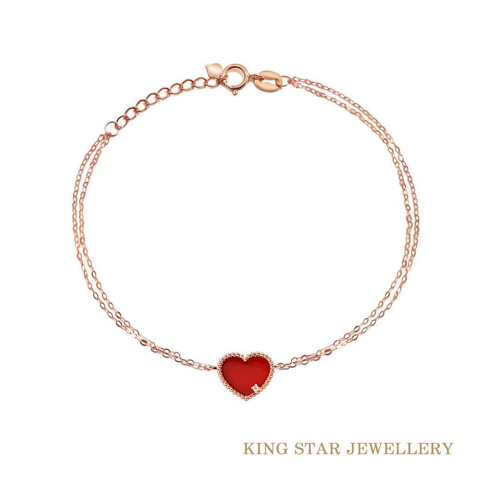 King Star 18K金愛心鑽石手鍊(總視覺效果100分) 歷史價格詳細信息