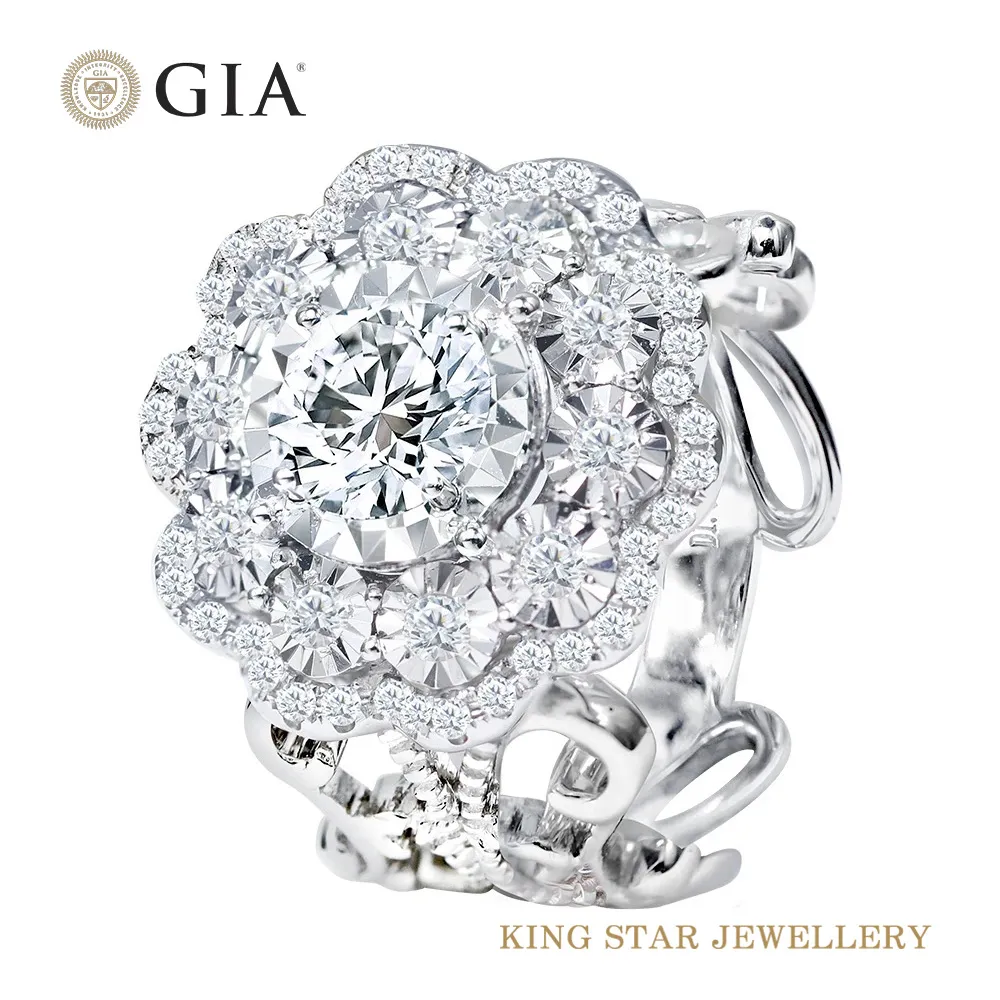 GIA一克拉 18K金經典鑽石戒指(最白D color 三克拉視覺效果) 歷史價格詳細信息