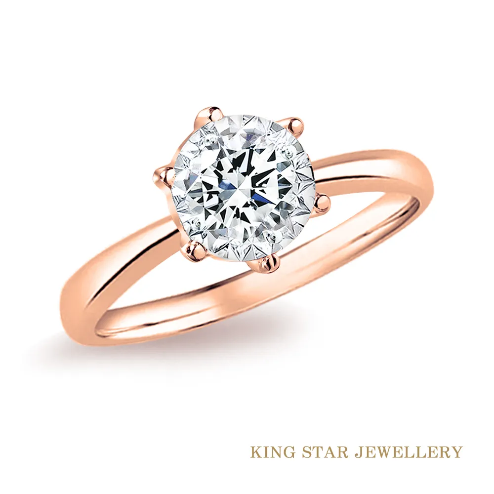 King Star 50分 最白D color 18K金 天然鑽石 愛戀雙色鑽戒(兩克拉視覺效果) 歷史價格詳細信息