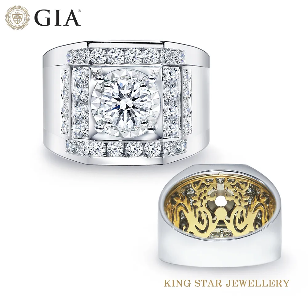 GIA一克拉鉑金台 排鑽設計鑽石男戒(最白D color /3 克拉視覺效果) 歷史價格詳細信息