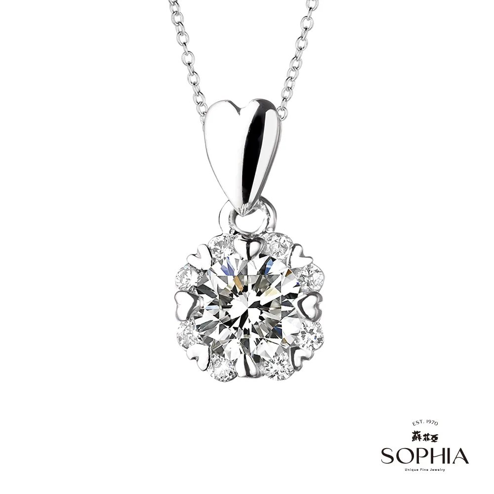 SOPHIA 蘇菲亞珠寶 - 費洛拉S 0.30克拉 18K白金 鑽石項鍊 歷史價格詳細信息
