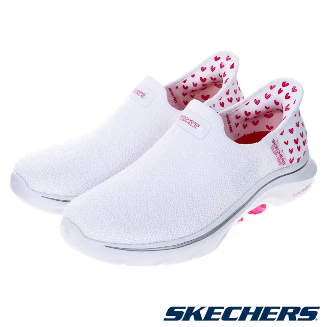 Skechers Go Walk 7 [125233WBK] 女 健走鞋 休閒 步行 瞬穿舒適科技 支撐 緩震 白銀 歷史價格詳細信息