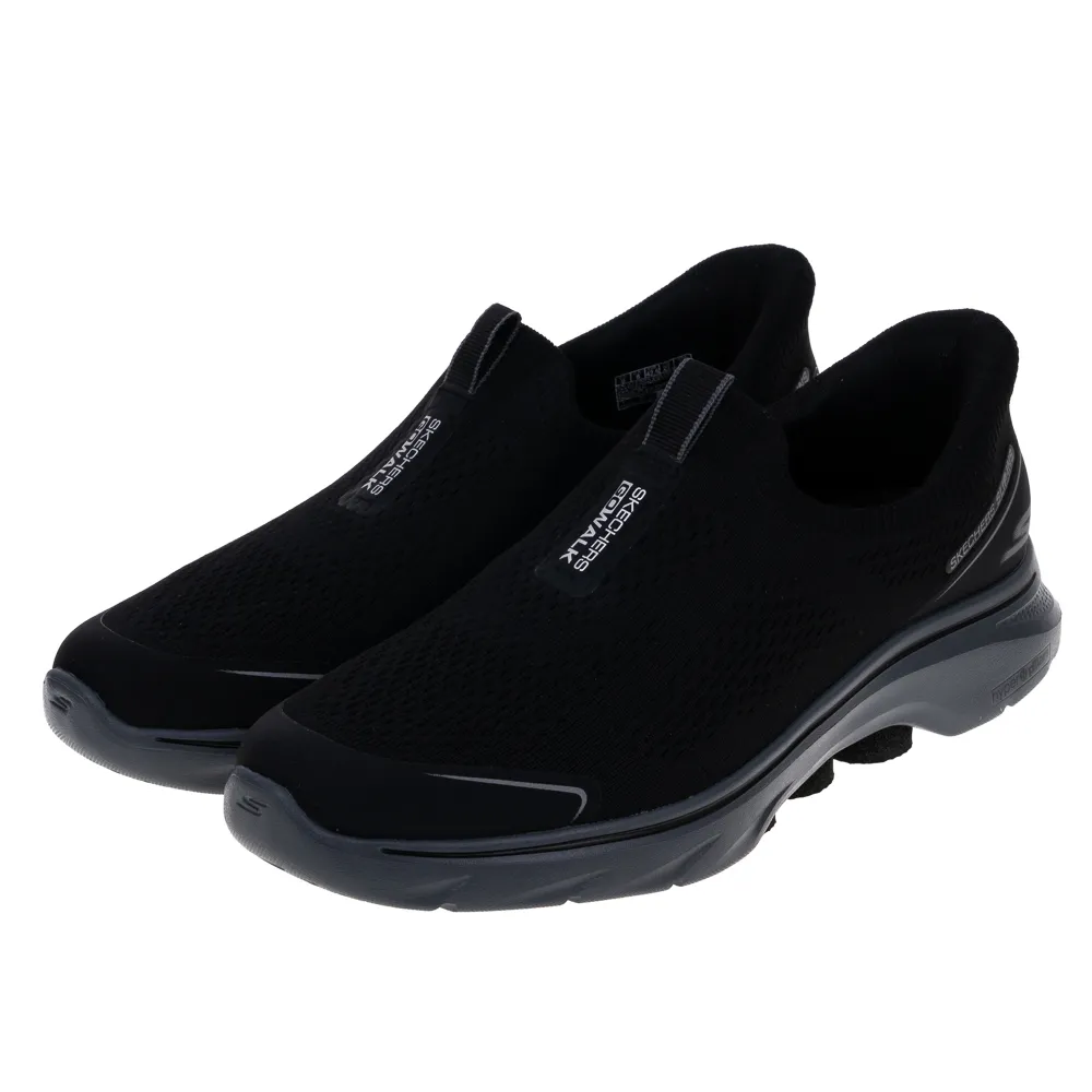 Skechers Go Walk 7 [216553BKCC] 男 休閒鞋 健走鞋 套入式 瞬穿 緩衝 舒適 黑 歷史價格詳細信息