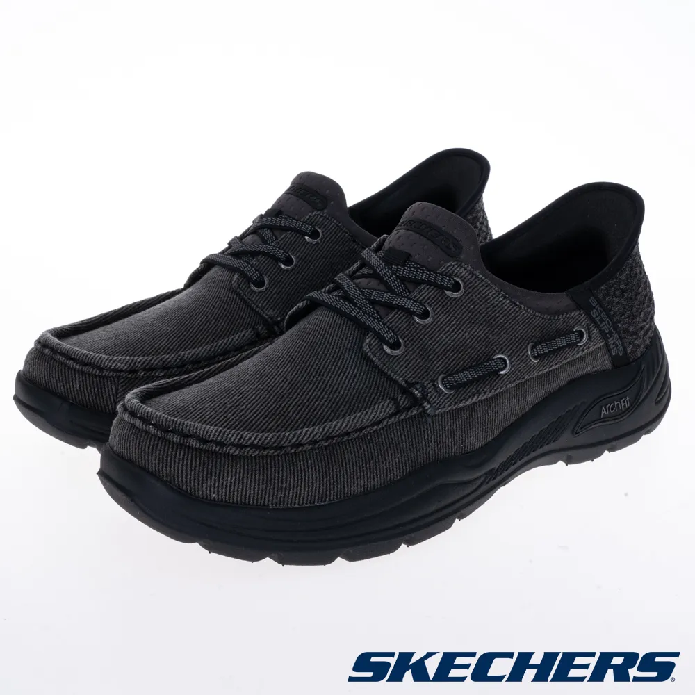 Skechers 休閒鞋 Arch Fit Motley 套入式 牛仔布 男鞋 懶人鞋【ACS】 204415NVY 歷史價格詳細信息