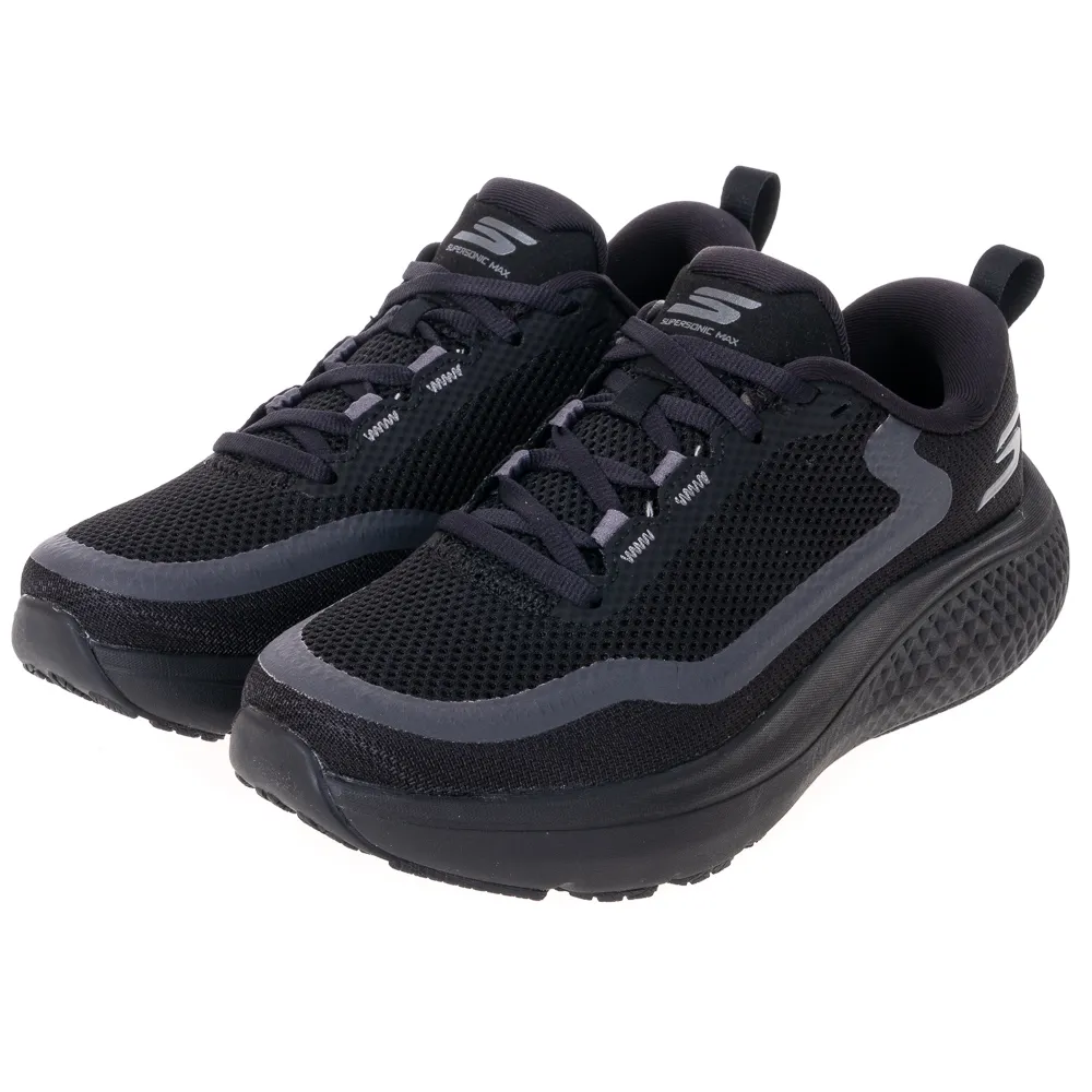 SKECHERS GO RUN MAX 寬楦綁帶運動鞋 黑紫 128923WBKLV 女鞋 歷史價格詳細信息