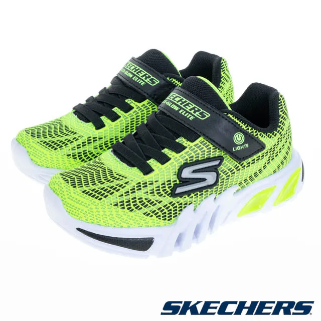 SKECHERS FLEX GLOW 燈鞋 兒童燈鞋 中大童 黑綠 R7223(400135LBBLM) 歷史價格詳細信息