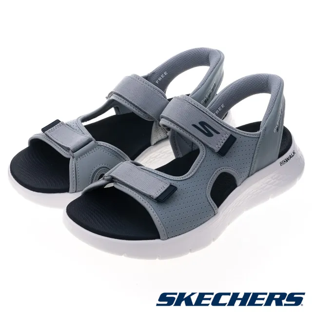 SKECHERS 男鞋 健走系列 涼拖鞋 瞬穿舒適科技 GO WALK FLEX SANDAL - 229210BKGY 歷史價格詳細信息