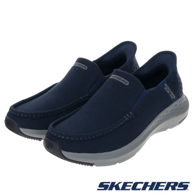 Skechers Parson [204804NVY] 男 休閒鞋 步行 瞬穿舒適科技 舒適 帆布 穩定 穿搭 深藍 歷史價格詳細信息