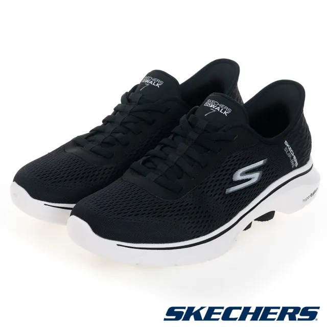 Skechers Go Walk 7 [216636BKW] 男 健走鞋 運動 休閒 步行 舒適 緩震 黑白 歷史價格詳細信息