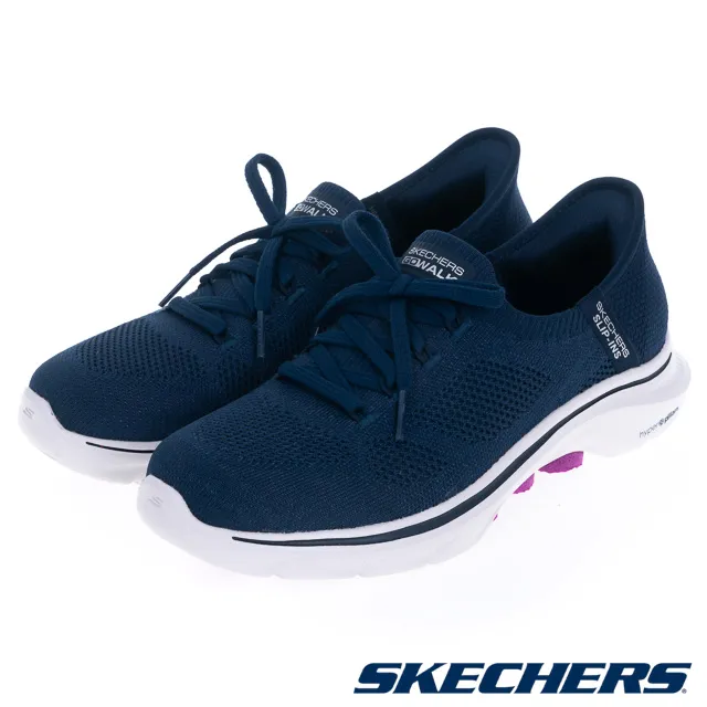 Skechers Go Walk 7 [125213NVPR] 女 健走鞋 休閒 步行 懶人鞋 瞬穿舒適科技 透氣 深藍 歷史價格詳細信息